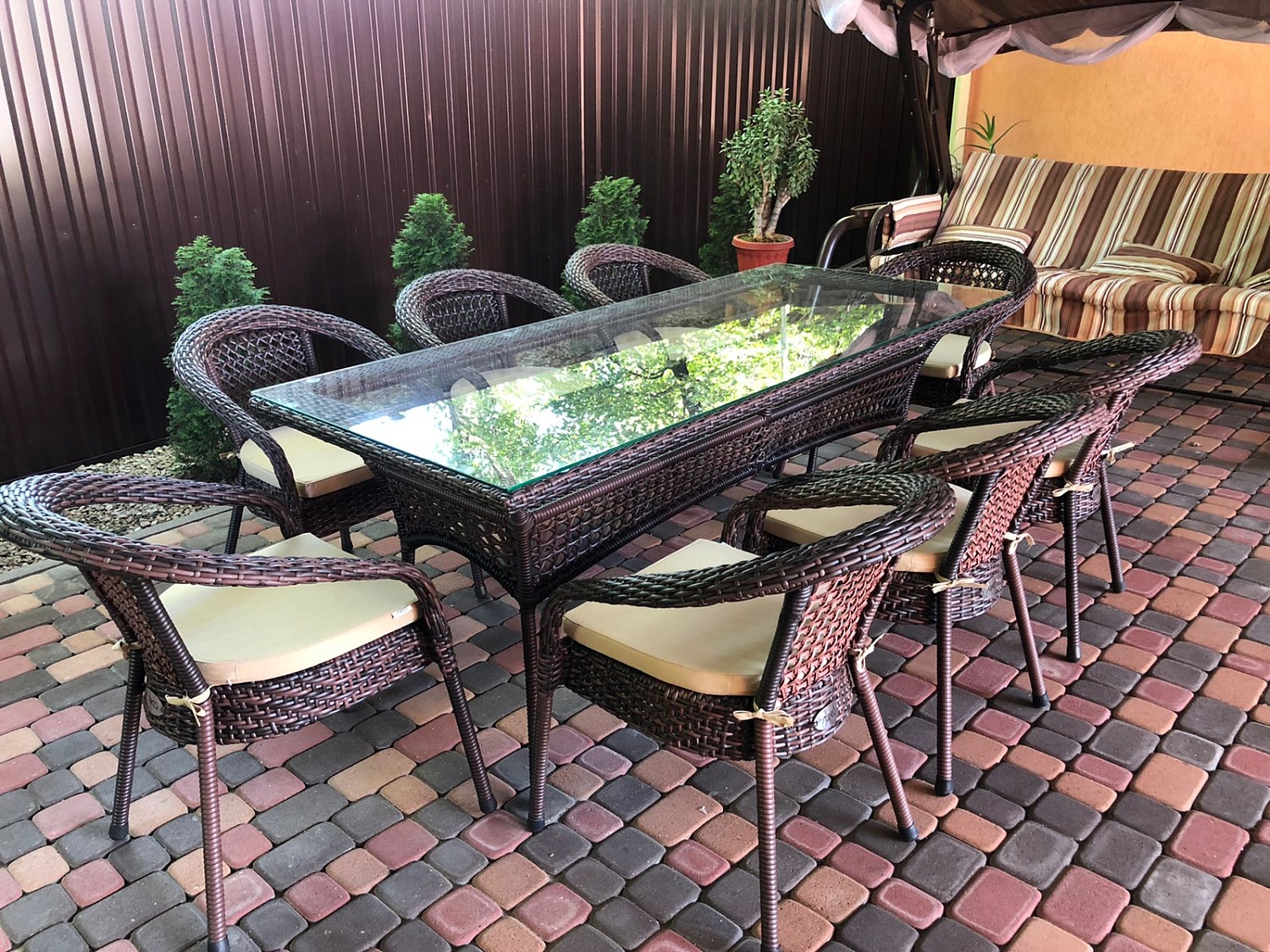 Комплект Дагни на 8 персон со столом 200 см в цвете шоколад у Рузанны из Кисловодска