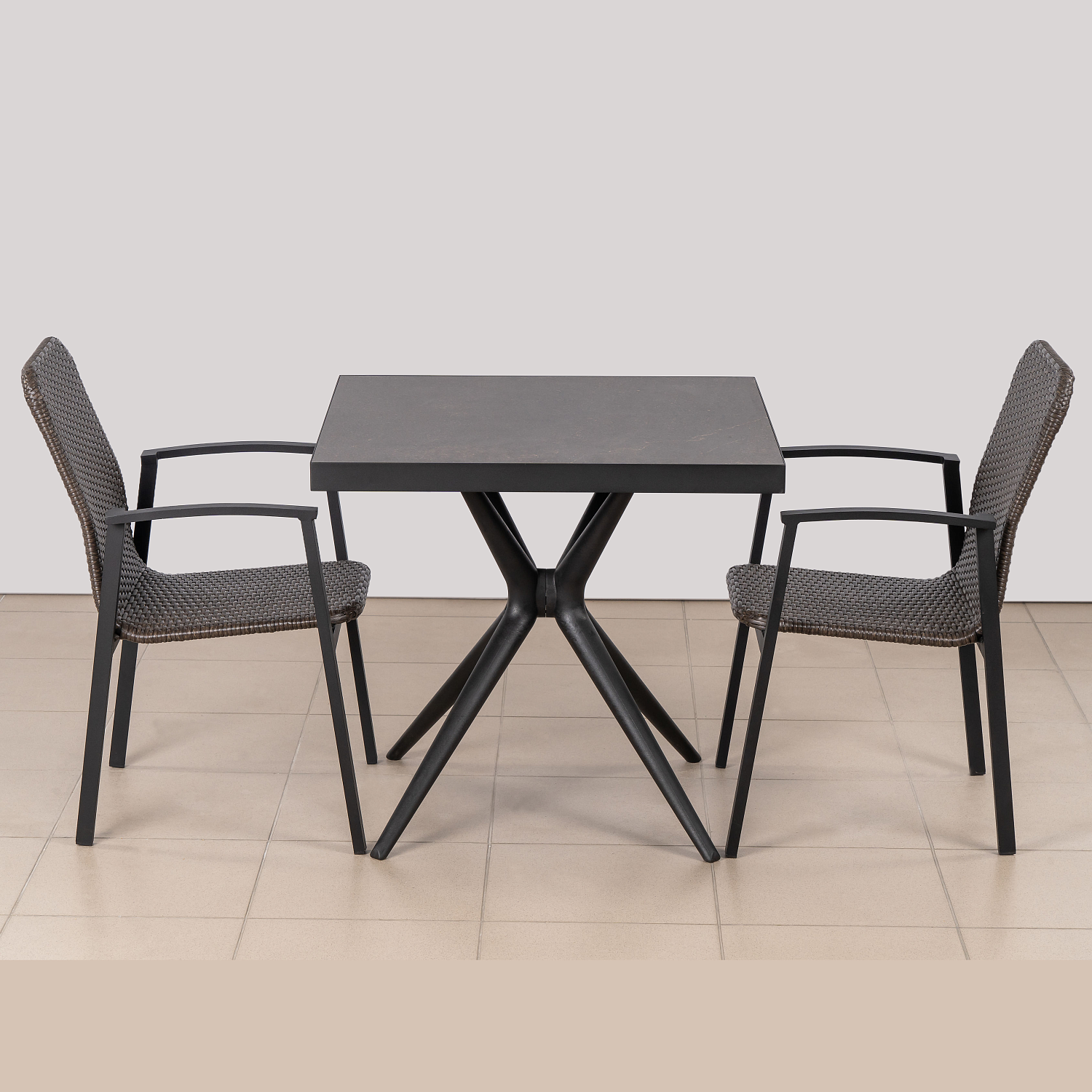 Композиция плетеной мебели ЯМАЛ+ЭЛЬБРУС жгут 30832-1 каркас 9005 муар