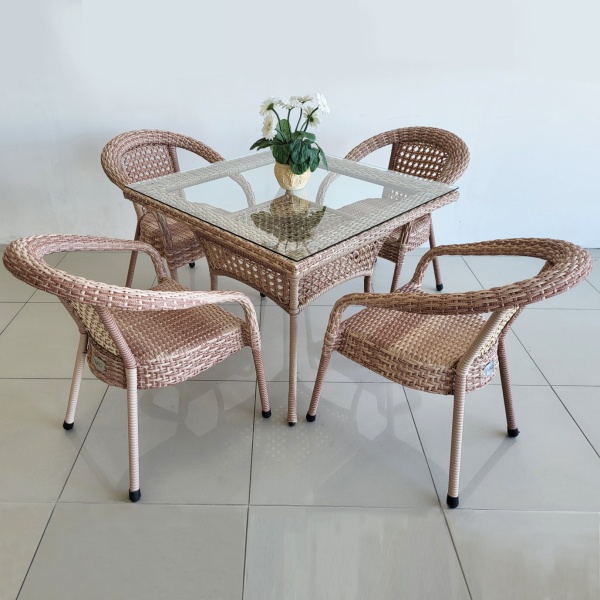 Комплект плетеной мебели Dagni капучино