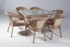 Комплект плетеной мебели Dagni (стол 120 см + 6 кресел)