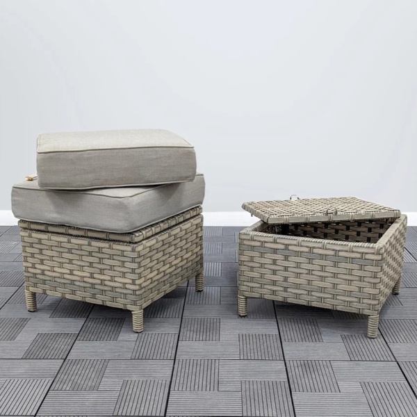 Комплект мебели БАРБАДОС (диван угловой, сундук, 2 пуфа, стол 160х90)