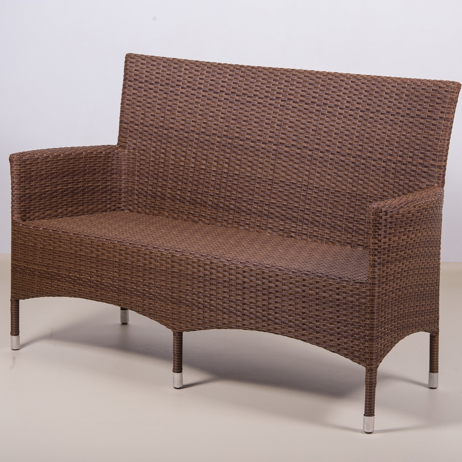 ПЛЕТЕНАЯ ЛАВКА 2-Х МЕСТНАЯ КИПР С ПОДУШКОЙ