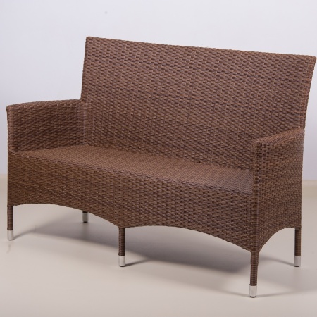 ПЛЕТЕНАЯ ЛАВКА 2-Х МЕСТНАЯ КИПР С ПОДУШКОЙ жгут 30703