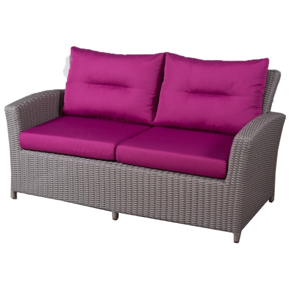 ПЛЕТЕНЫЙ ДИВАН САН-МАРИНО 2-Х МЕСТНЫЙ С ПОДУШКАМИ жгут 7425