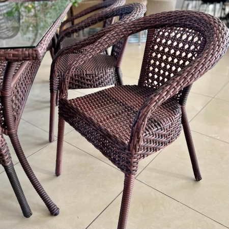 Комплект плетеной мебели Dagni на 8 персон со столом 160 см без подушек шок